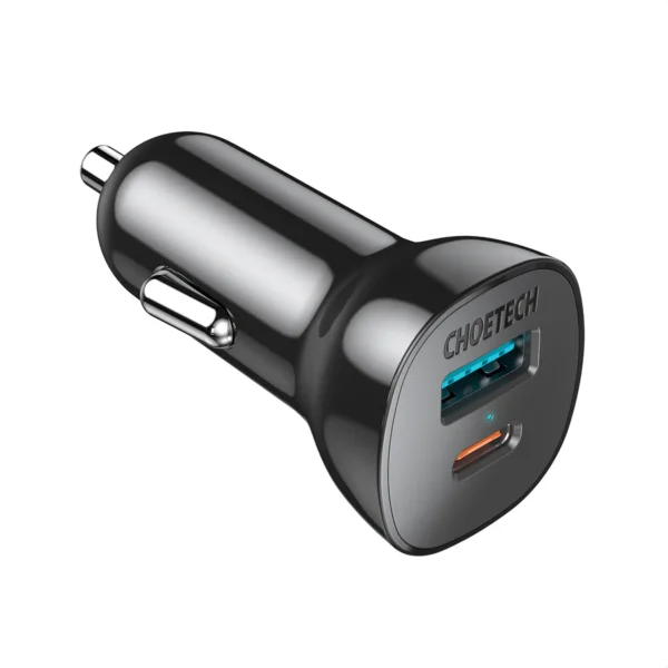 Choetech 20W Dual Port Car Charger – Fast Charging for Multiple Devices