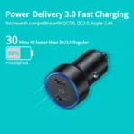 Choetech Dual USB-C PD Fast Car Charger – High-Speed Car Charger - Image 3