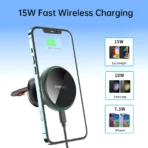 Choetech Magnetic Wireless Car Charger – Fast Wireless Charging in Car - Image 2