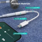 CHOETECH Lightning to 3.5mm Jack Adapter – Audio Adapter for iPhone - Image 4