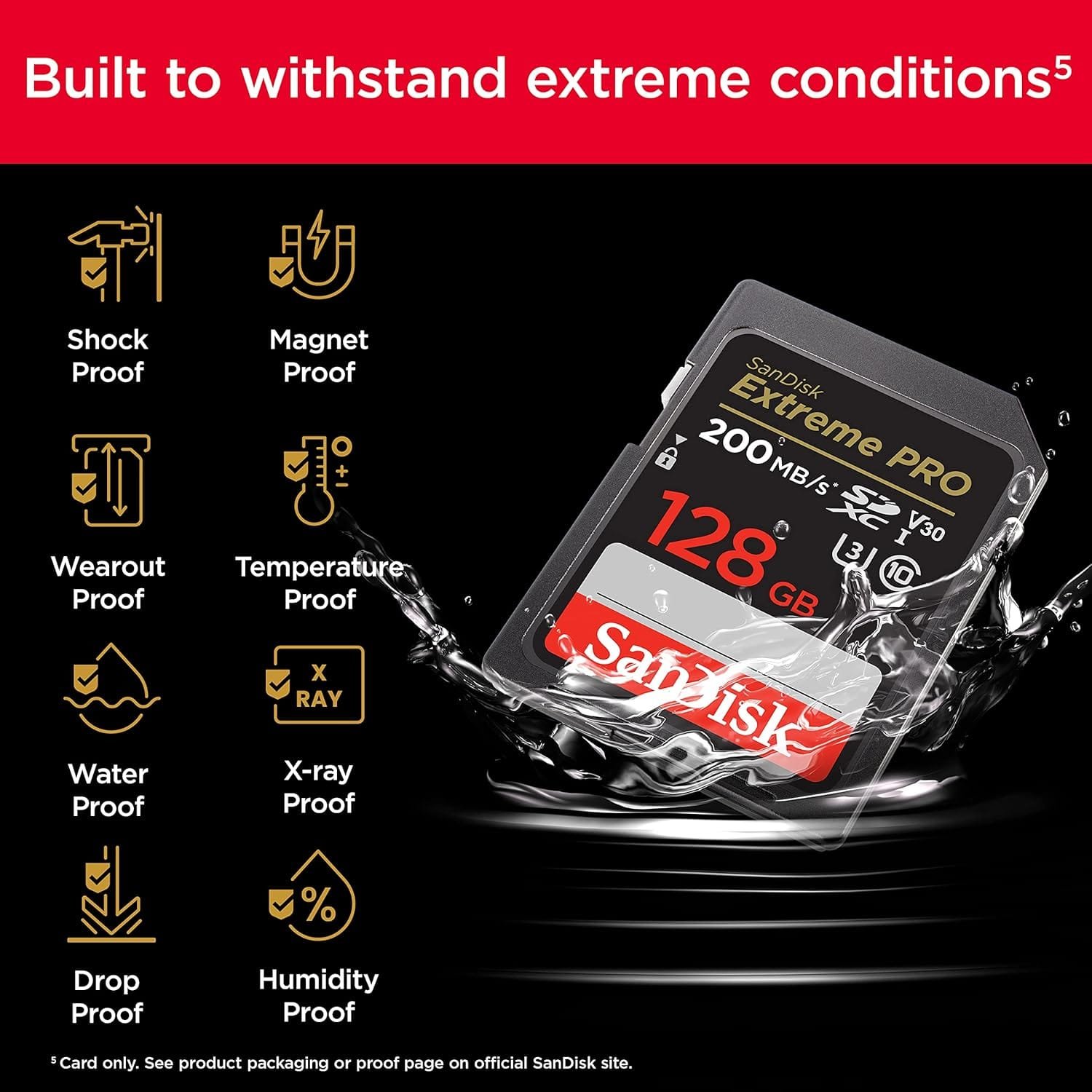 81tF17771KL._AC_SL1500_ SanDisk Extreme Pro SDXC UHS-I Card 128GB - Image 1
