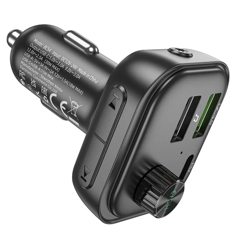 BOROFONE PD30W+QC3.0 In-Car Wireless FM Transmitter - Image 5