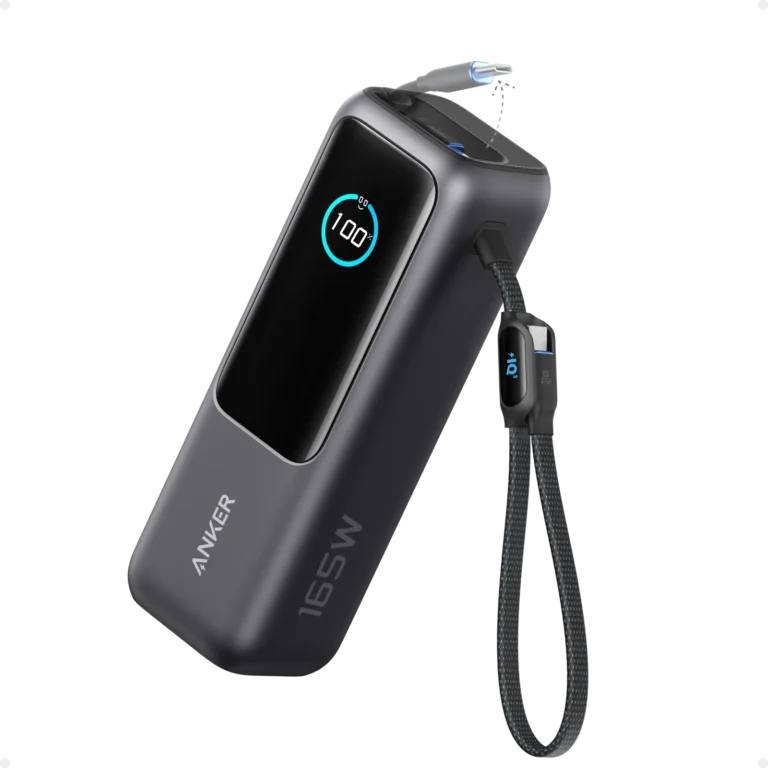 Anker Laptop Power Bank (25K, 165W, Built-In and Retractable Cables)
