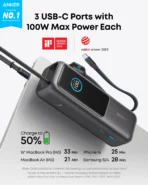 Anker Laptop Power Bank (25K, 165W, Built-In and Retractable Cables) - Image 2