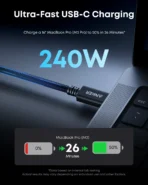 Anker Prime Thunderbolt 5 Cable (3.3 ft / 1.7 ft, 80 Gbps, 240W) - Image 2