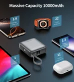 Choetech PowerLeap 10000mAh 35W Built-in USB-C Cable Mini Power Bank - Image 5