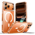 iPhone 17 Pro Max Classic Hybrid Magnetic Case (Camera Control, Stash Stand) - Clear