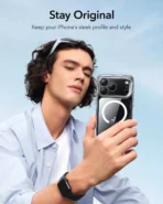 iPhone 17 Pro Max Classic Hybrid Magnetic Case (Camera Control, Stash Stand) - Clear - Image 2