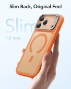 iPhone 17 Pro Classic Hybrid Magnetic Case (Camera Control, Stash Stand) - Frosted Orange - Image 6