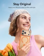 iPhone 17 Pro Classic Hybrid Magnetic Case (Camera Control, Stash Stand) - Frosted Orange - Image 7