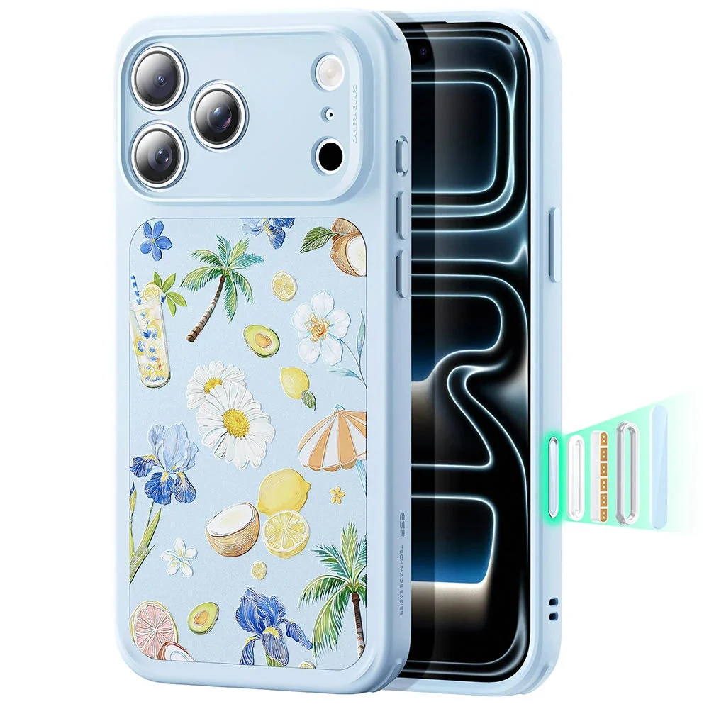 esra1 iPhone 17 Pro Max Classic Hybrid Magnetic Case (Camera Control) - Tropical Paradise - Image 1