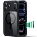 iPhone 17 Pro Max Classic Hybrid Magnetic Case (Camera Control) - Clear Black