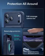 iPhone 17 Pro Max Classic Hybrid Magnetic Case (Camera Control) - Frosted Blue - Image 4